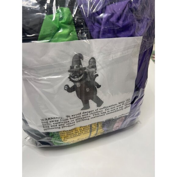 Black Cat Ride on Inflatable Halloween Costume Adult Size - Picture 3 of 5